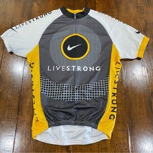 Live strong racing jersey size large for cycling / bike riding / 100% poly